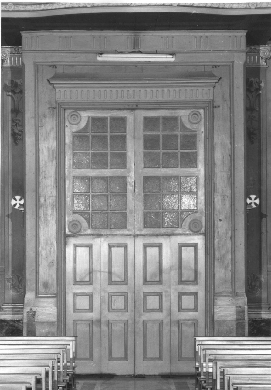 bussola d'ingresso, opera isolata - bottega piemontese (secc. XVIII/ XIX)