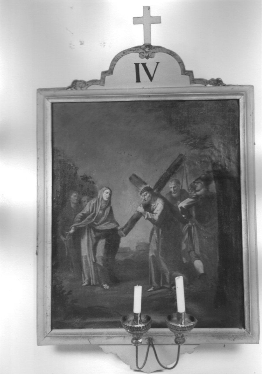 stazione IV: Gesù incontra la Madonna (Via Crucis) - ambito piemontese (seconda metà sec. XVIII)
