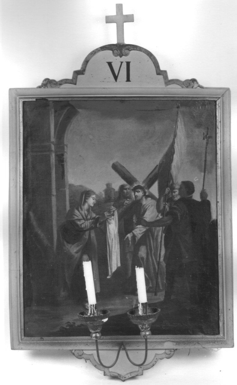 stazione VI: Gesù asciugato dalla Veronica (Via Crucis) - ambito piemontese (seconda metà sec. XVIII)