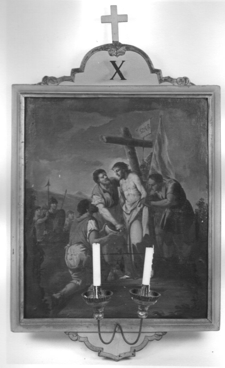 stazione X: Gesù spogliato e abbeverato di fiele (Via Crucis) - ambito piemontese (seconda metà sec. XVIII)