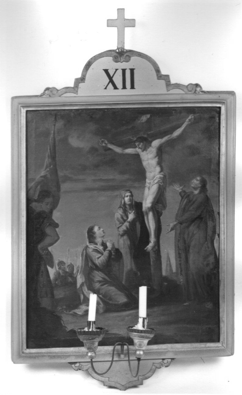 stazione XII: Gesù innalzato e morto in croce (Via Crucis) - ambito piemontese (seconda metà sec. XVIII)