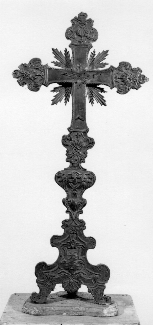 croce d'altare, opera isolata - bottega lombarda (sec. XVIII)