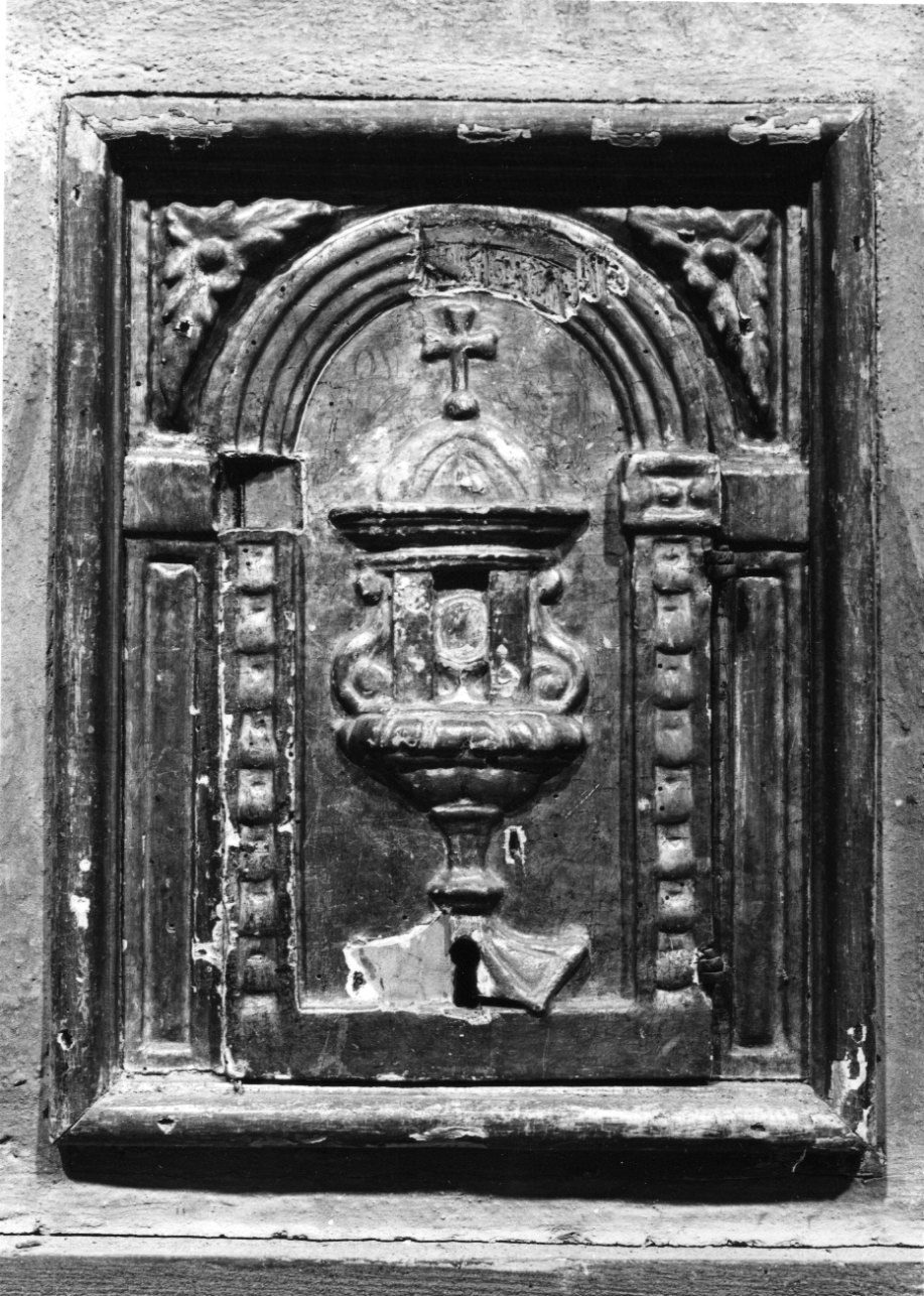 ostensorio (tabernacolo, opera isolata) - bottega cusiana (inizio sec. XVII)