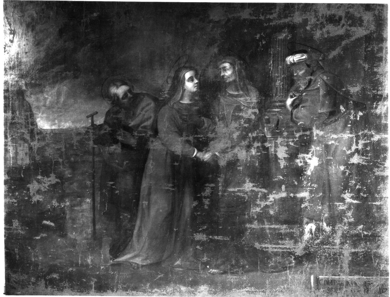 visitazione (dipinto, opera isolata) - ambito lombardo (terzo quarto sec. XVII)