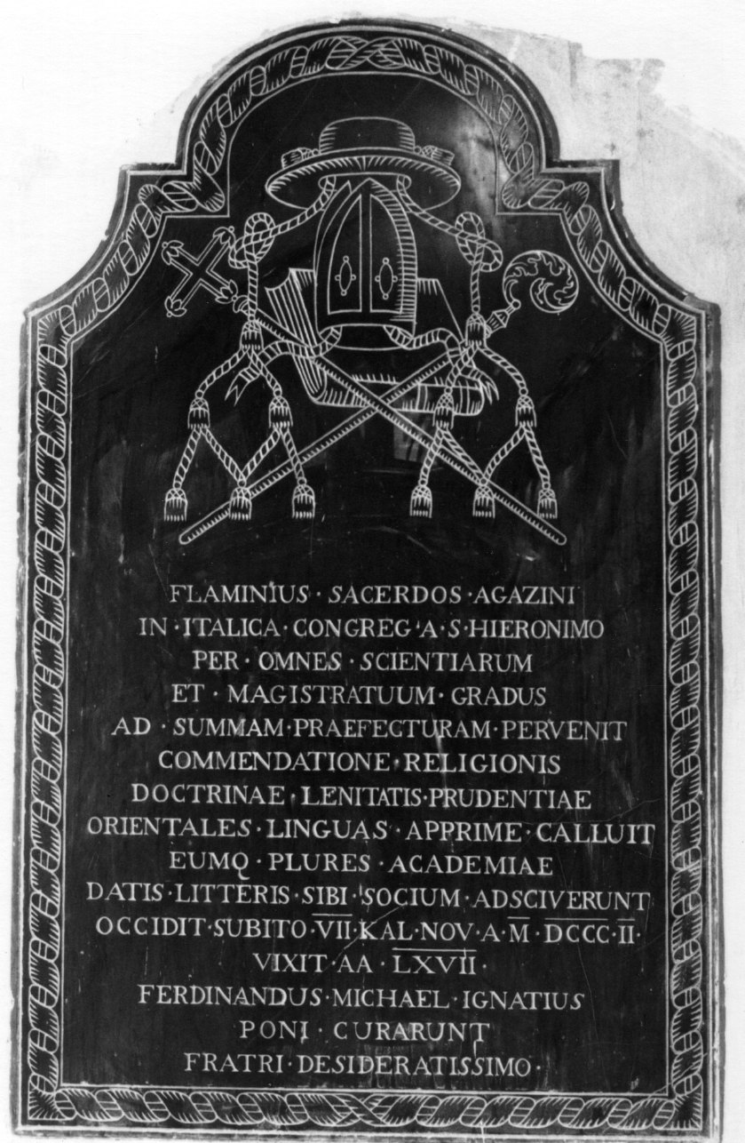 lapide commemorativa, opera isolata - bottega cusiana (inizio sec. XIX)