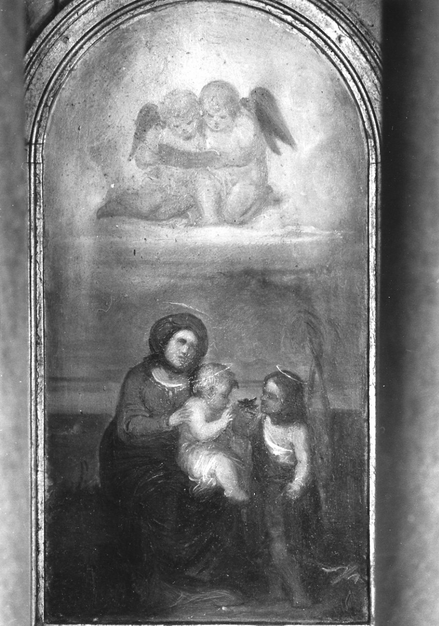 Madonna con Bambino e San Giovannino (dipinto, opera isolata) di Pittatore Michelangelo (metà sec. XIX)