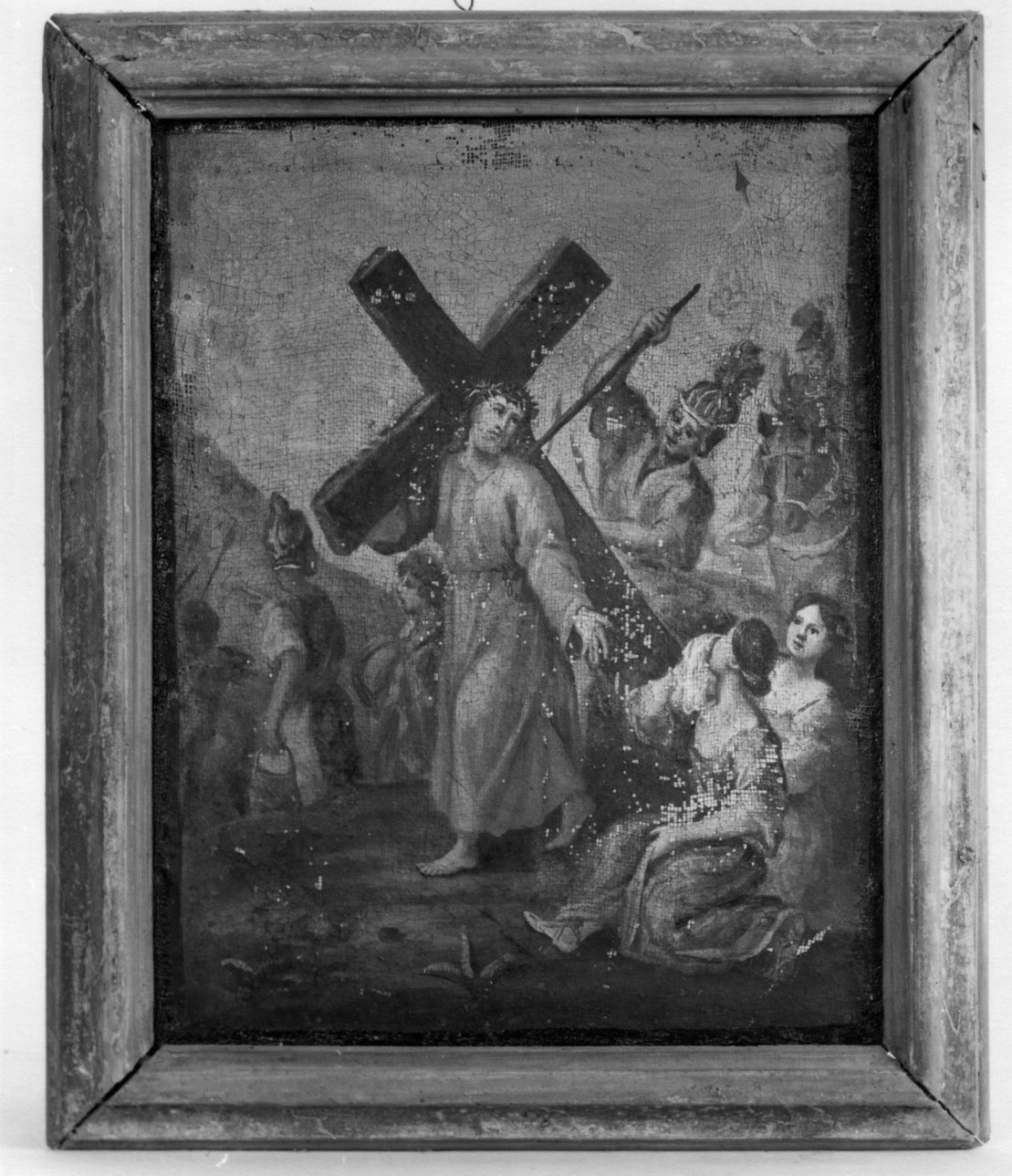 stazione VIII: Gesù consola le donne di Gerusalemme (dipinto) - ambito della Val Formazza (prima metà sec. XVIII)