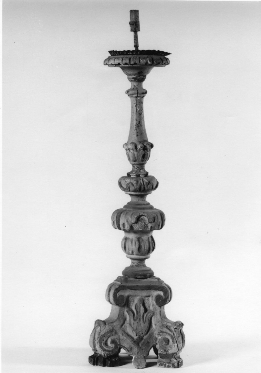 candeliere d'altare, serie - bottega ossolana (fine/inizio secc. XVIII/ XIX)