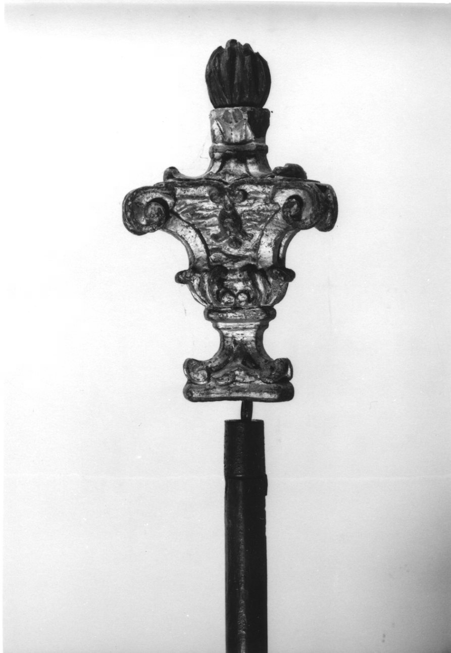 mazza processionale, opera isolata - bottega ossolana (sec. XVIII)