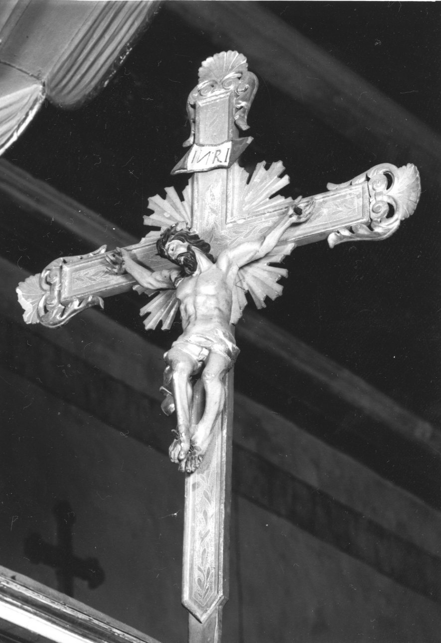 Cristo crocifisso (croce processionale, opera isolata) - bottega ossolana (prima metà sec. XVIII)