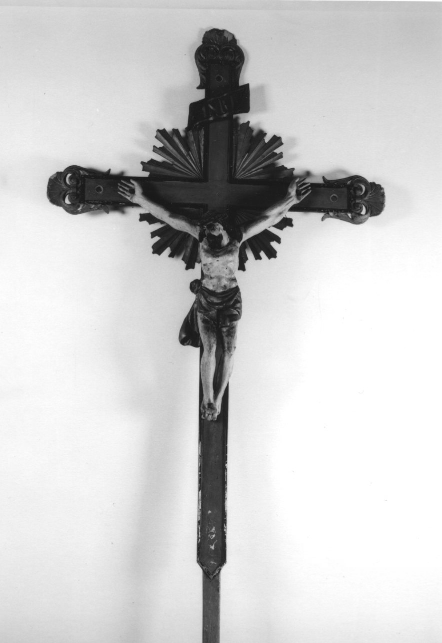 Cristo crocifisso (croce processionale, opera isolata) - bottega ossolana (prima metà sec. XVIII)
