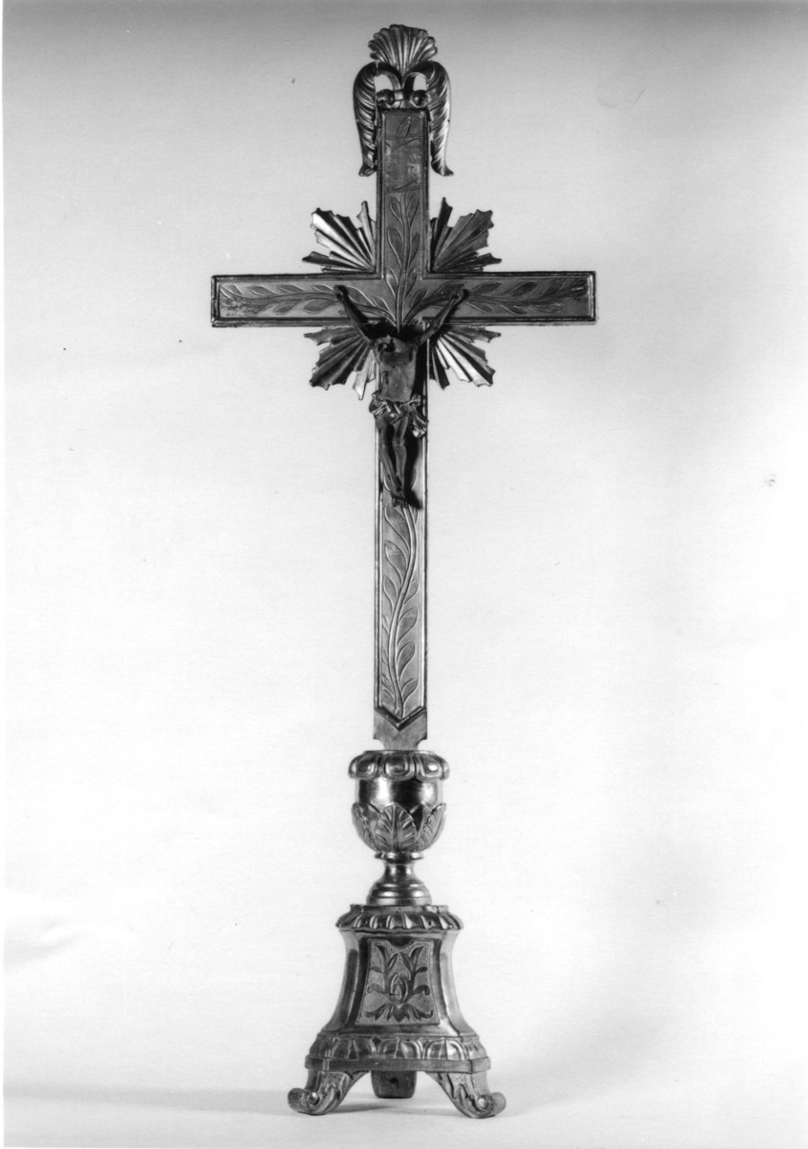 Cristo crocifisso (croce d'altare, opera isolata) - bottega ossolana (seconda metà sec. XVIII)