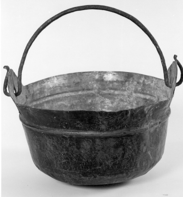 secchiello per l'acqua benedetta, opera isolata - bottega ossolana (seconda metà sec. XVIII)