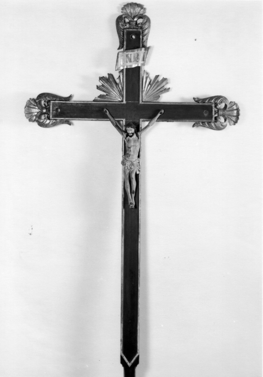 Cristo crocifisso dolente (croce processionale, opera isolata) - bottega ossolana (prima metà sec. XIX)