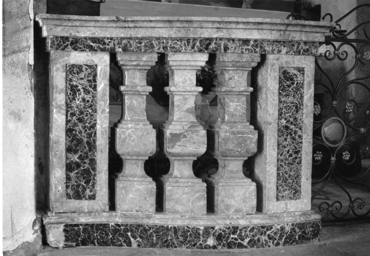 balaustrata, opera isolata - bottega lombardo-piemontese (ultimo quarto sec. XIX)