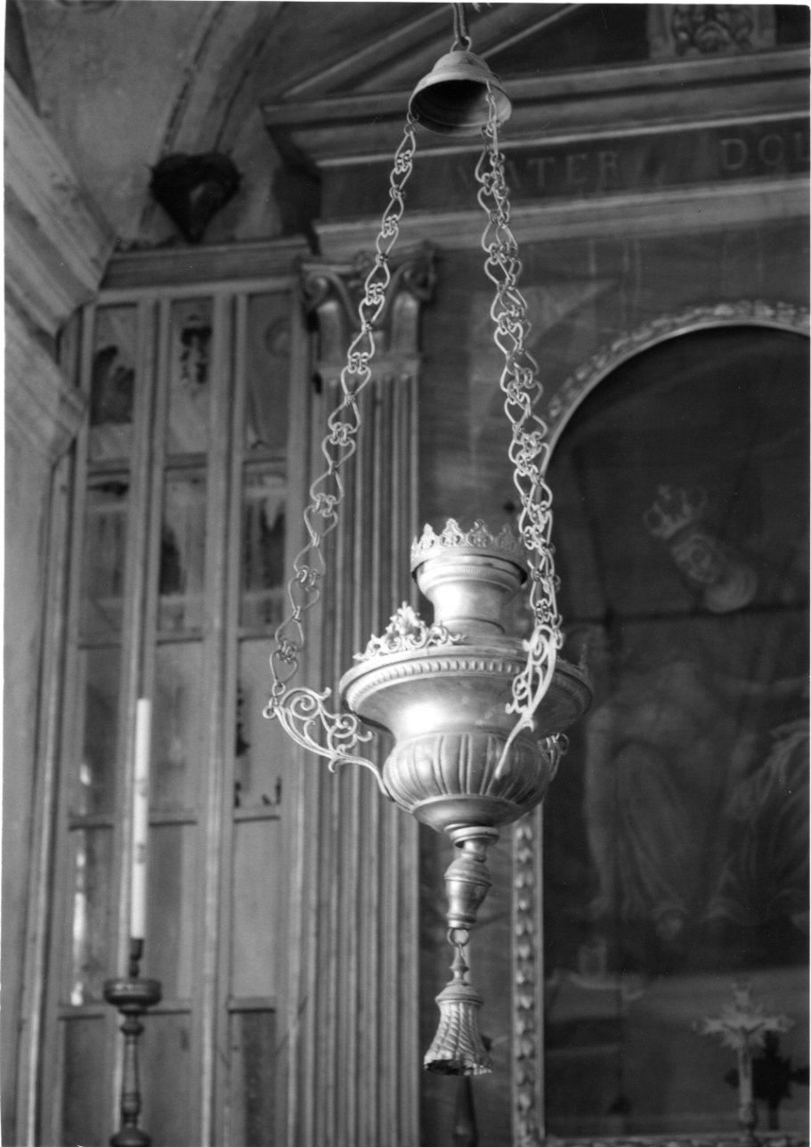 lampada del SS. Sacramento, opera isolata - bottega italiana (ultimo quarto sec. XIX)