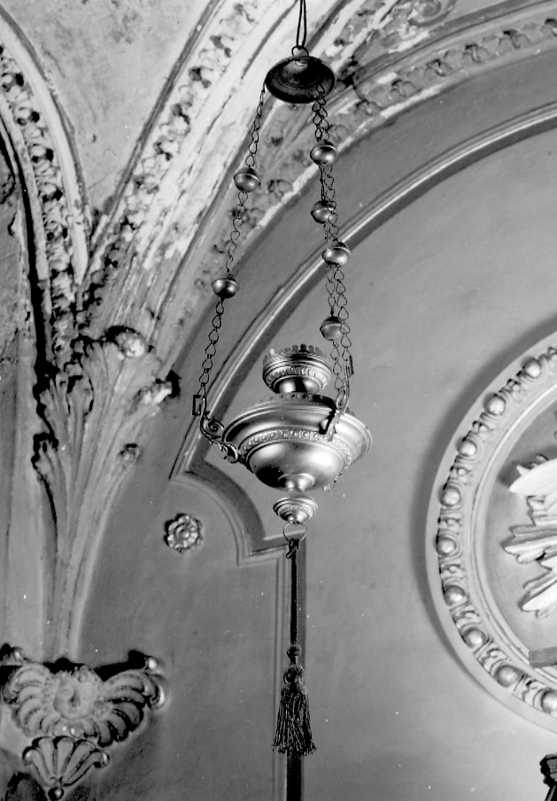 lampada pensile, opera isolata - ambito piemontese (fine/inizio secc. XIX/ XX)