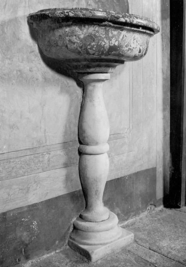 acquasantiera, opera isolata - ambito lombardo (fine sec. XVI)