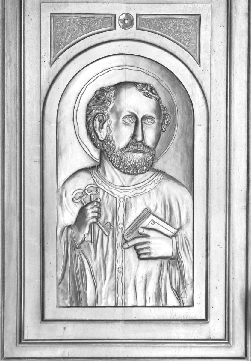 San Pietro (decorazione a intarsio) - ambito della Valstrona (secondo quarto sec. XX)