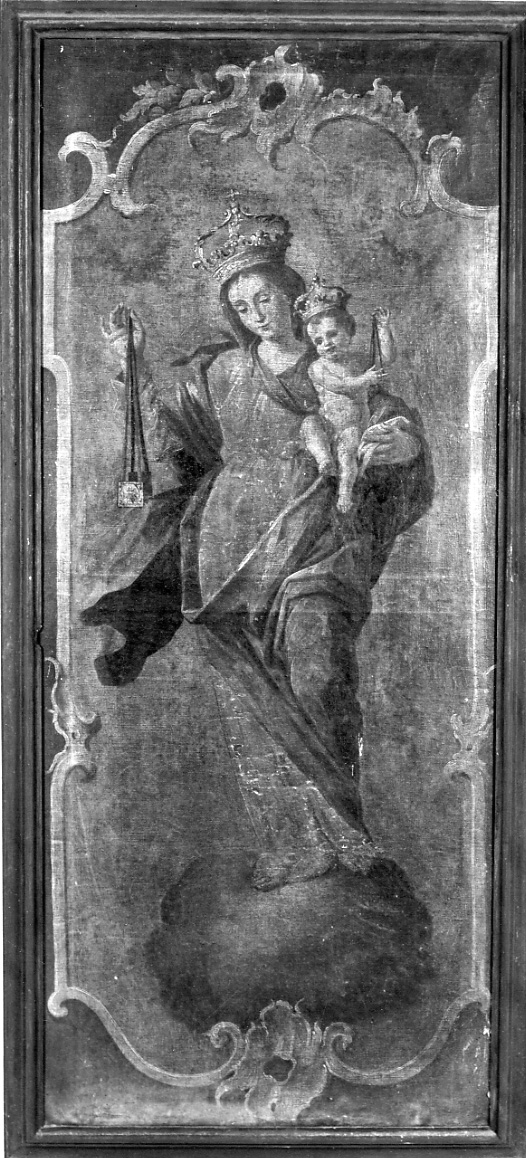 Madonna del Carmelo (dipinto, opera isolata) - bottega piemontese (metà sec. XVIII)