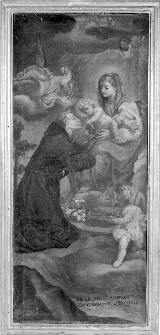 apparizione della Madonna con Bambino a Sant'Antonio da Padova (dipinto, opera isolata) - bottega piemontese (prima metà sec. XVIII)