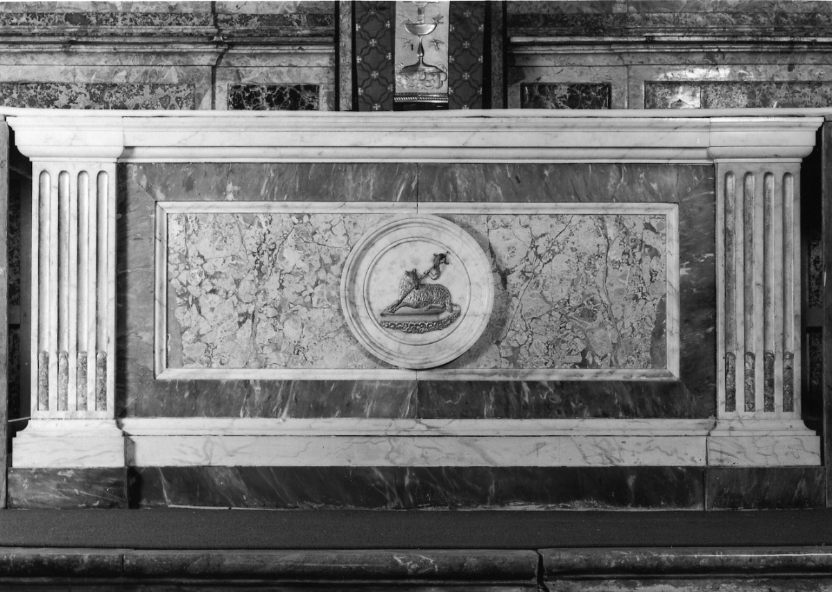 Agnus Dei (mensa d'altare, opera isolata) - ambito piemontese (sec. XIX)