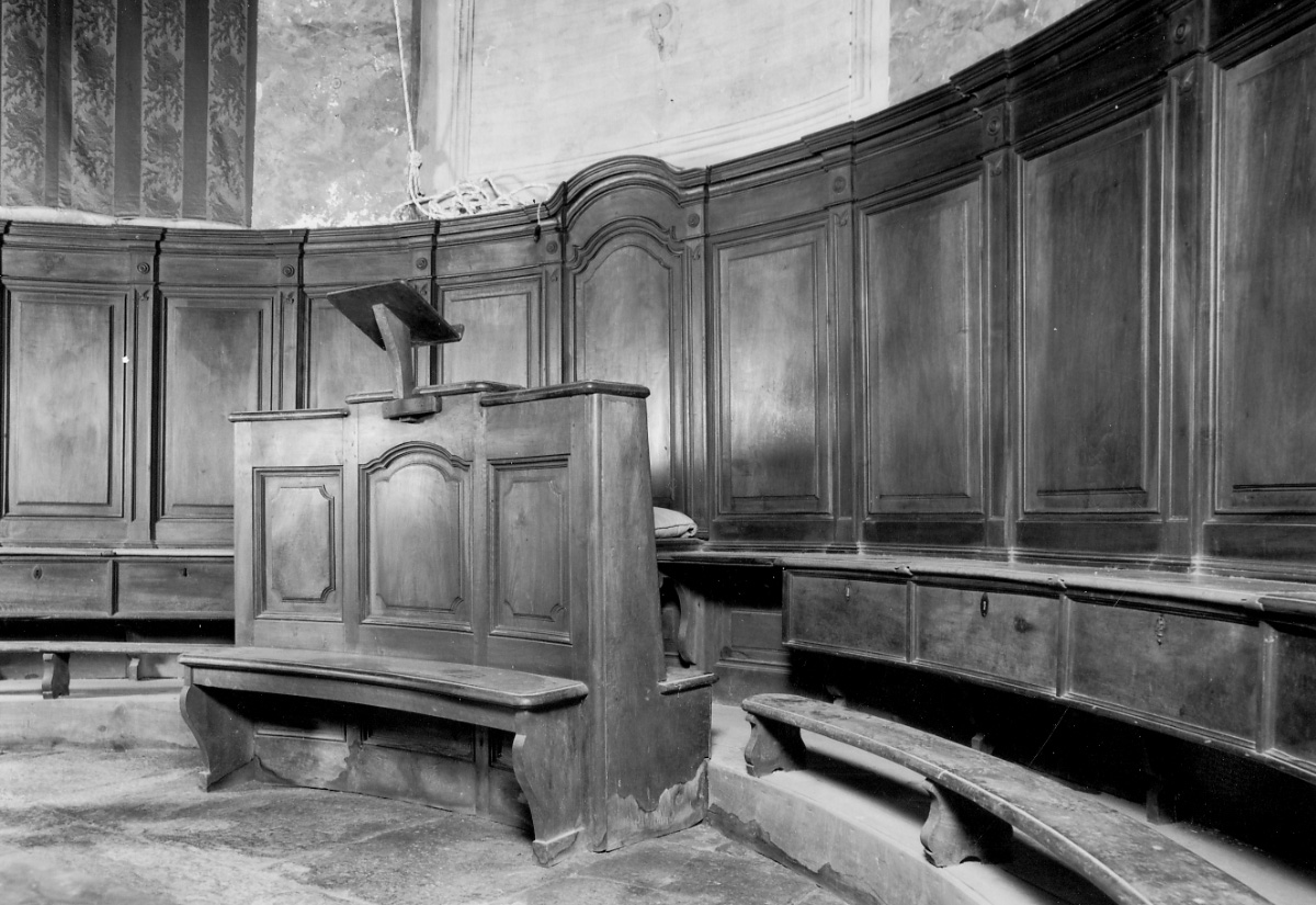 stalli del coro, opera isolata - ambito della Valstrona (fine sec. XVIII)