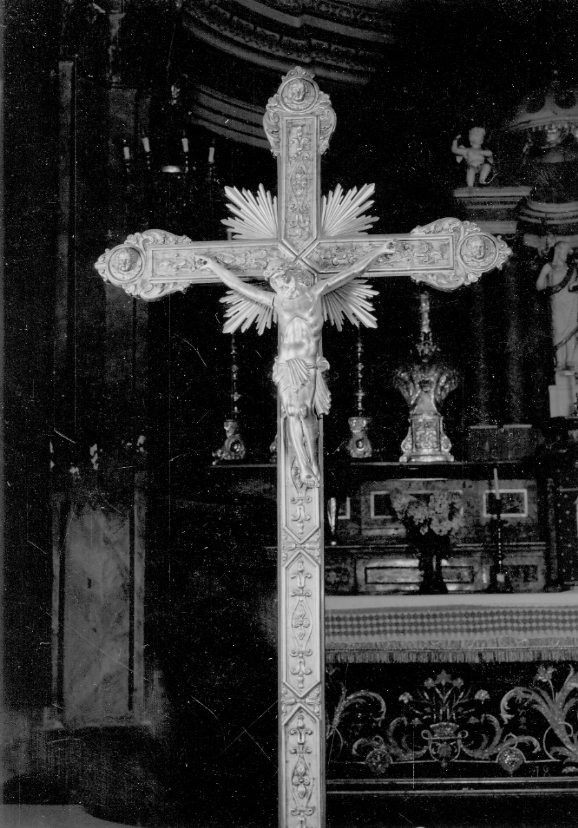 Cristo crocifisso dolente (croce processionale, opera isolata) - ambito piemontese (prima metà sec. XIX)