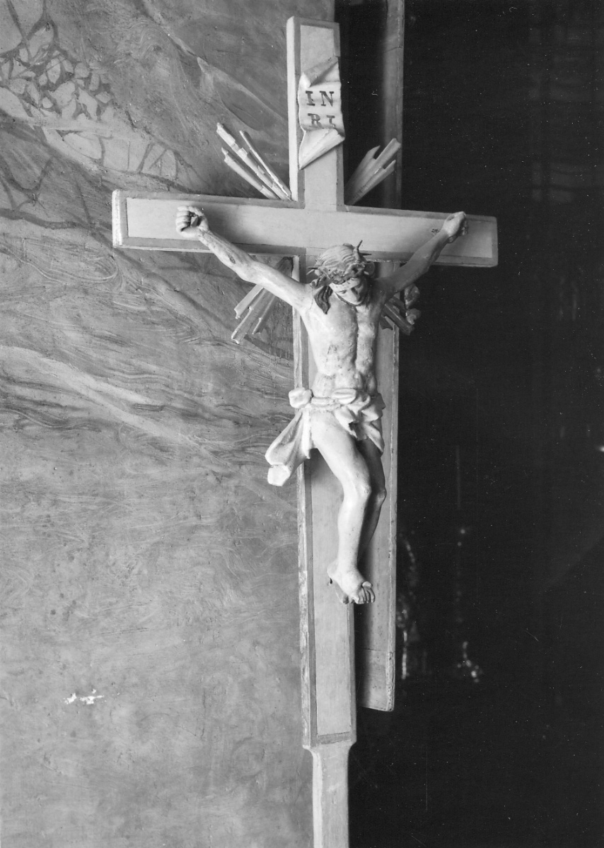 Cristo crocifisso dolente (croce processionale, opera isolata) - bottega piemontese (metà sec. XVIII)