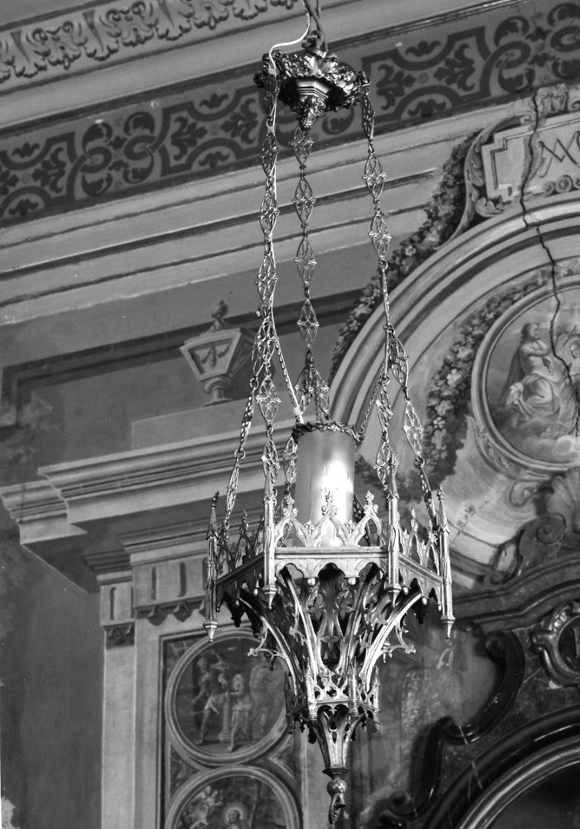 lampada pensile, serie - bottega piemontese (prima metà sec. XIX)