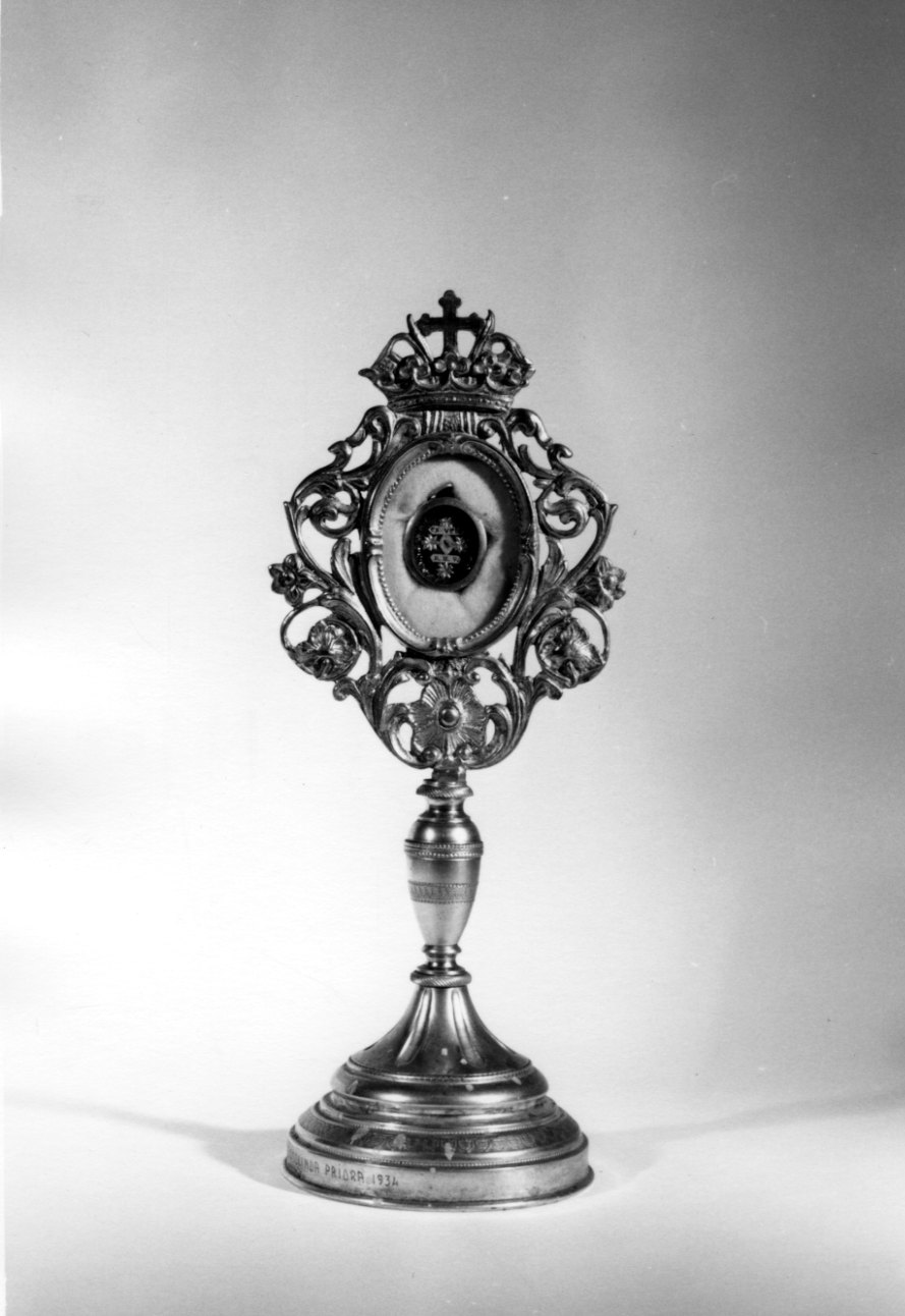 reliquiario - a ostensorio, opera isolata di Bertarelli Fratelli Ditta (secondo quarto sec. XX)