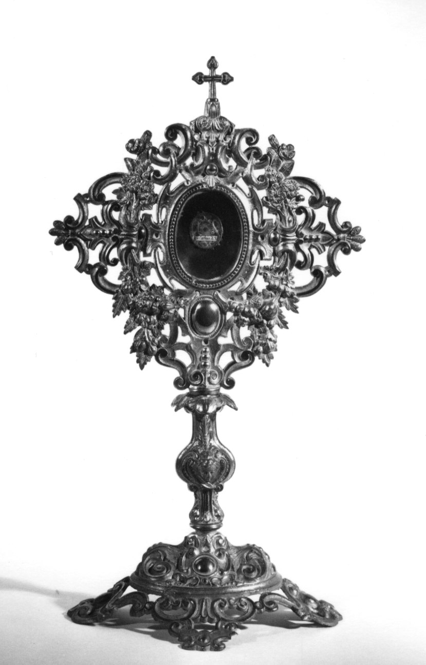 reliquiario - a ostensorio, serie - bottega Italia settentrionale (primo quarto sec. XX)