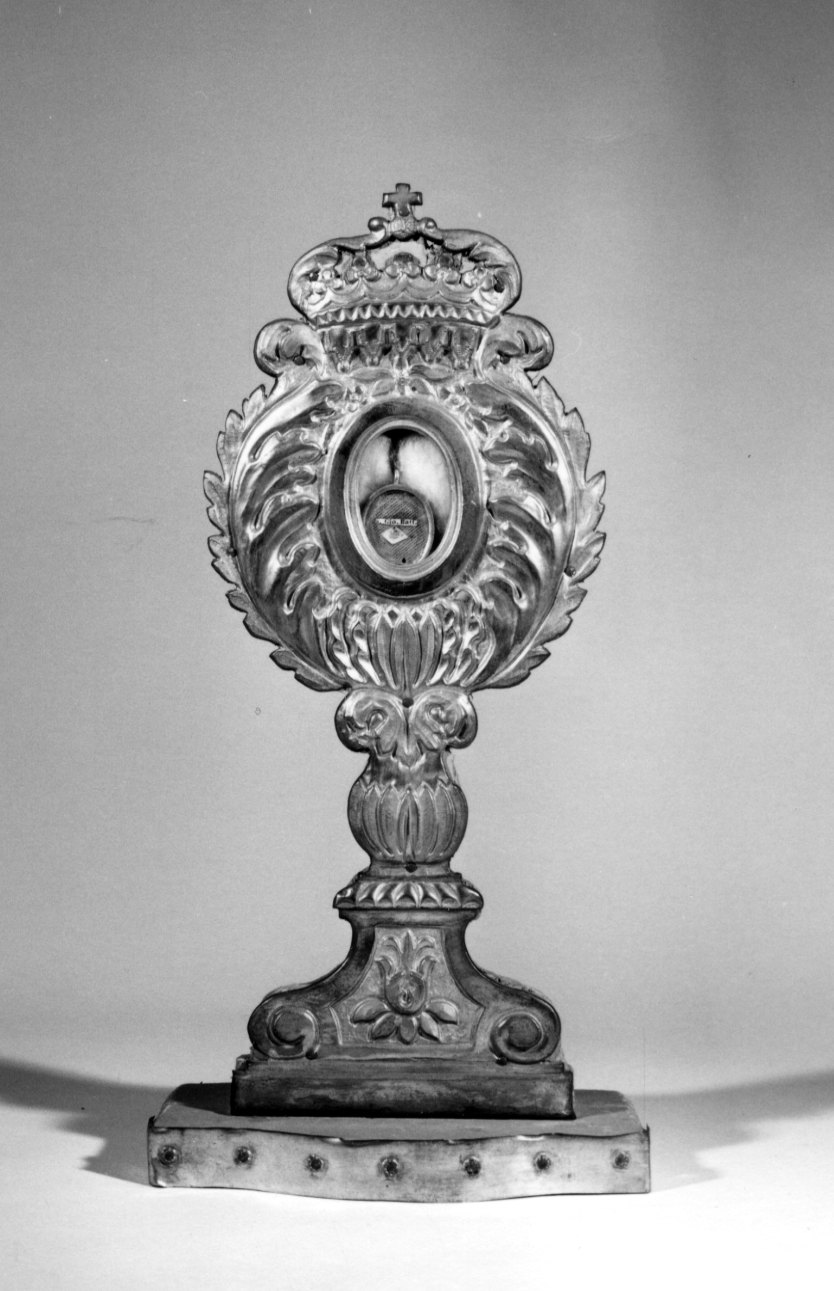 reliquiario - a ostensorio, serie - bottega Italia settentrionale (inizio sec. XIX)