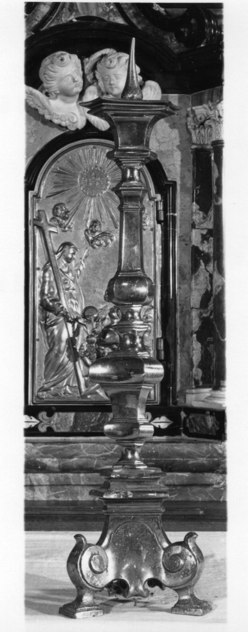 candelabro, serie - bottega lombardo-piemontese (seconda metà sec. XVIII)