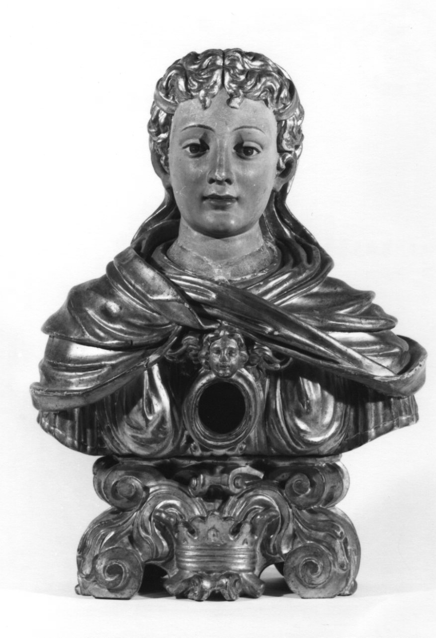 Santa (reliquiario - a busto, opera isolata) - bottega lombarda (metà sec. XVII)