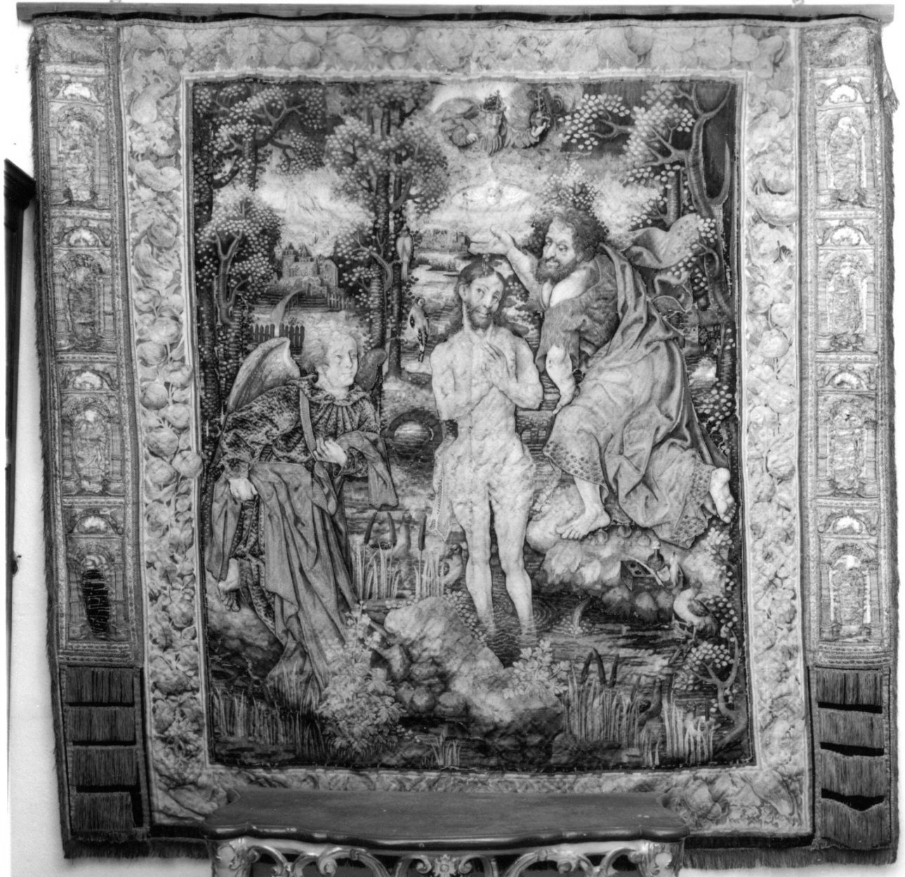 battesimo di Cristo (arazzo, opera isolata) - manifattura di Bruxelles (secondo quarto sec. XVI)