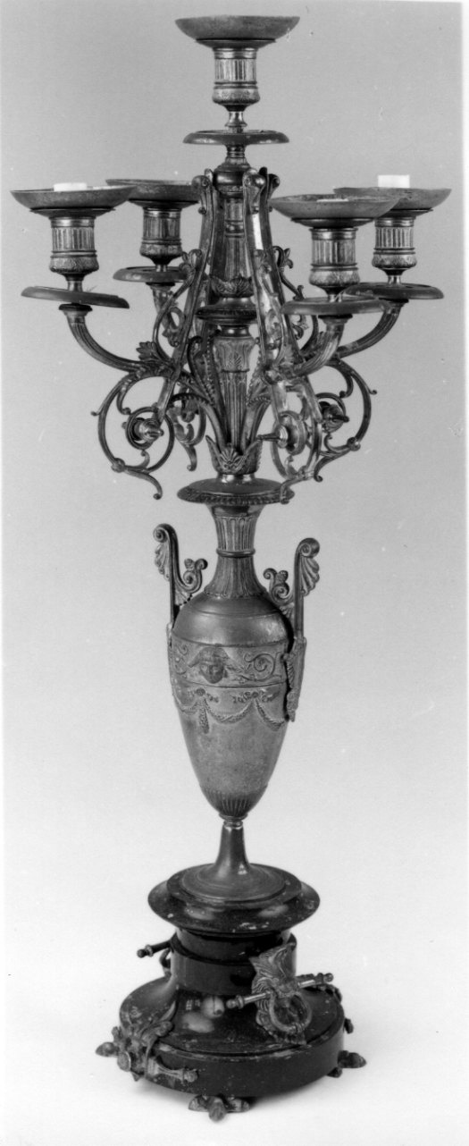 candelabro, serie - ambito piemontese (prima metà sec. XIX)