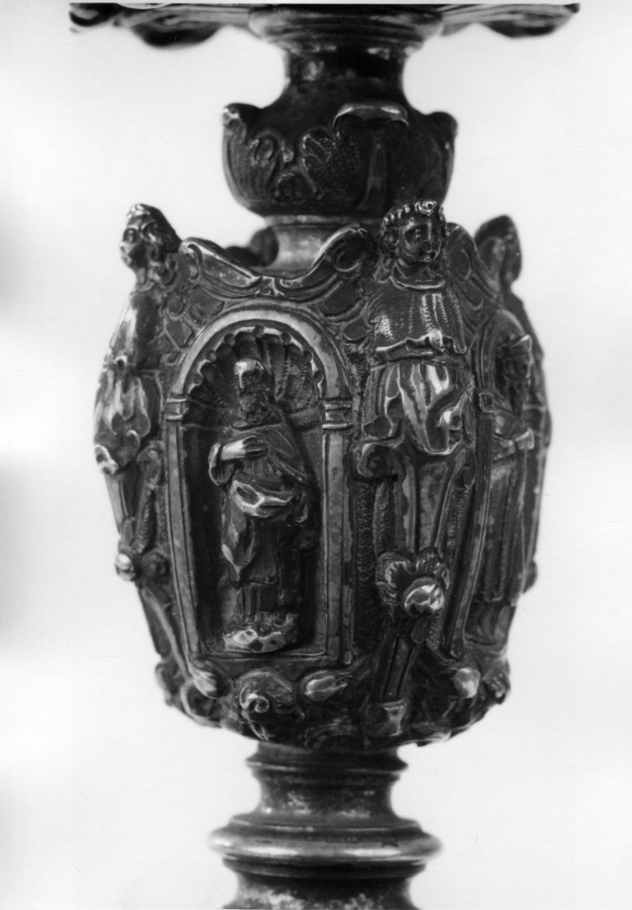 quattro Padri della Chiesa (decorazione a sbalzo, elemento d'insieme) - ambito lombardo (prima metà sec. XVII)