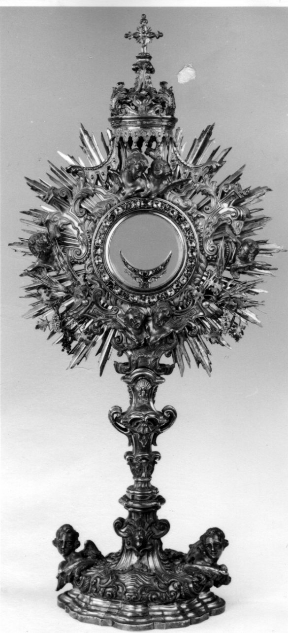 ostensorio - a raggiera, opera isolata - ambito piemontese (metà sec. XVIII)