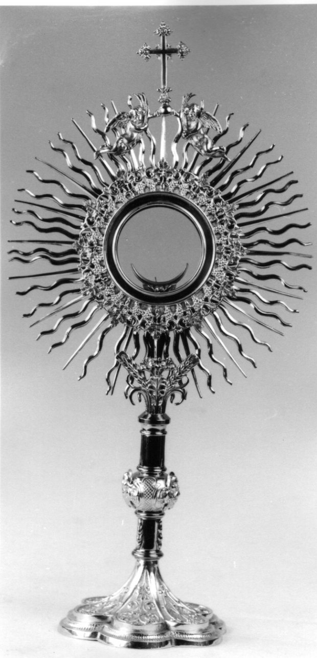 ostensorio - a raggiera, opera isolata - ambito italiano (primo quarto sec. XX)