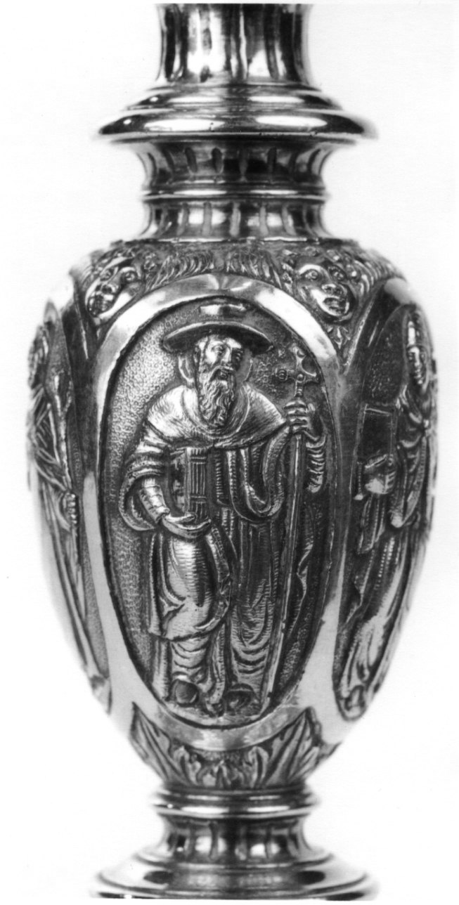 Dottori della chiesa (decorazione a sbalzo, elemento d'insieme) - ambito vercellese (metà sec. XVII)