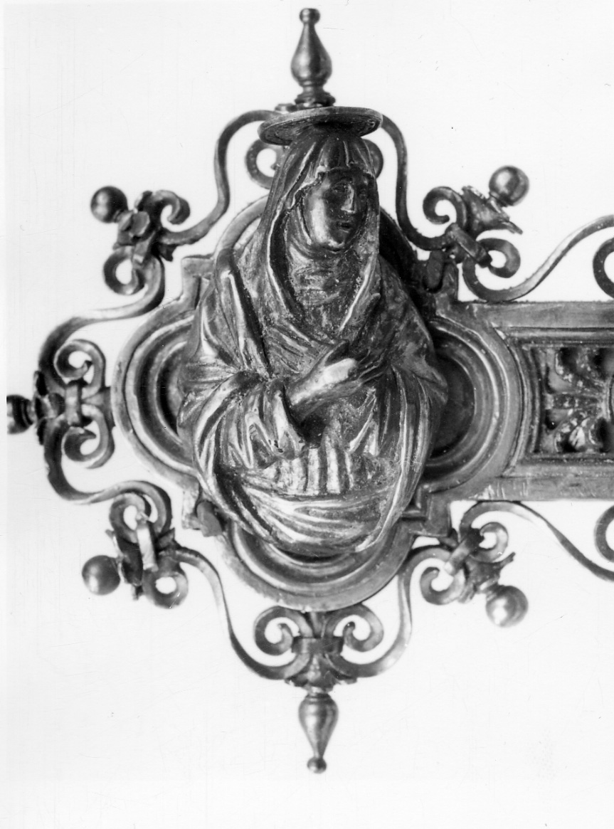 Madonna (placchetta di croce processionale, elemento d'insieme) - ambito italiano (primo quarto sec. XVI)