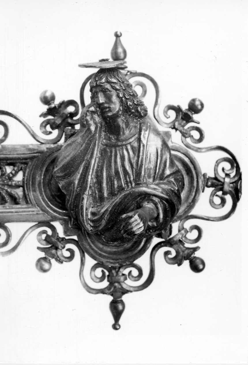 San Giovanni Evangelista (placchetta di croce processionale, elemento d'insieme) - ambito italiano (primo quarto sec. XVI)