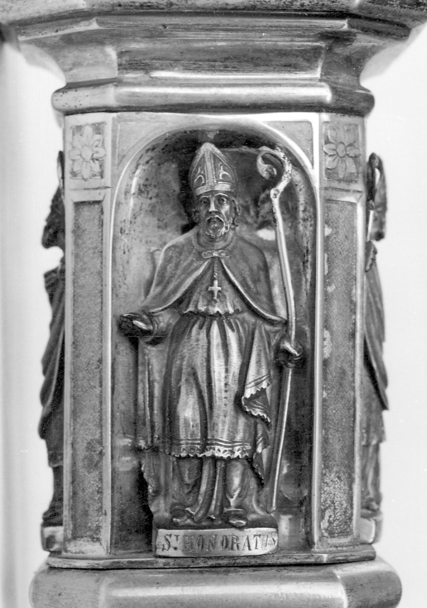 Sant'Onorato (statuetta, elemento d'insieme) - ambito vercellese (seconda metà sec. XIX)