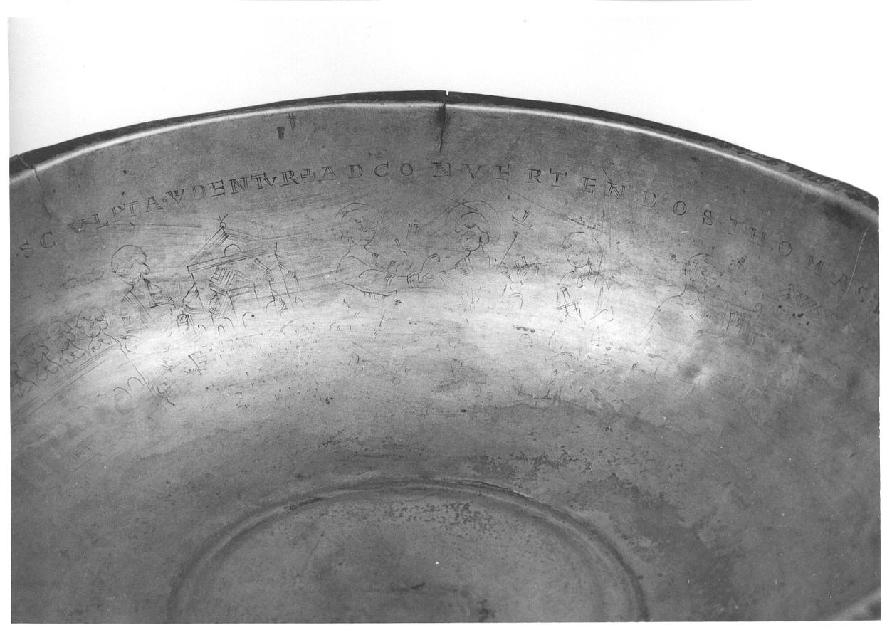 Cristo e San Tommaso (decorazione, elemento d'insieme) - ambito tedesco (prima metà sec. XII)