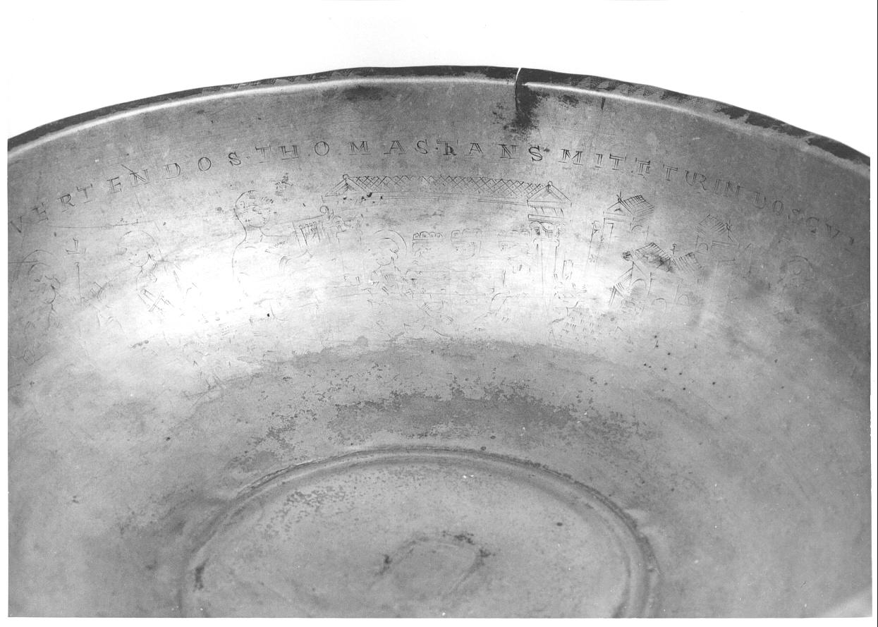 San Tommaso e il banchetto a Saudaruk (decorazione, elemento d'insieme) - ambito tedesco (prima metà sec. XII)