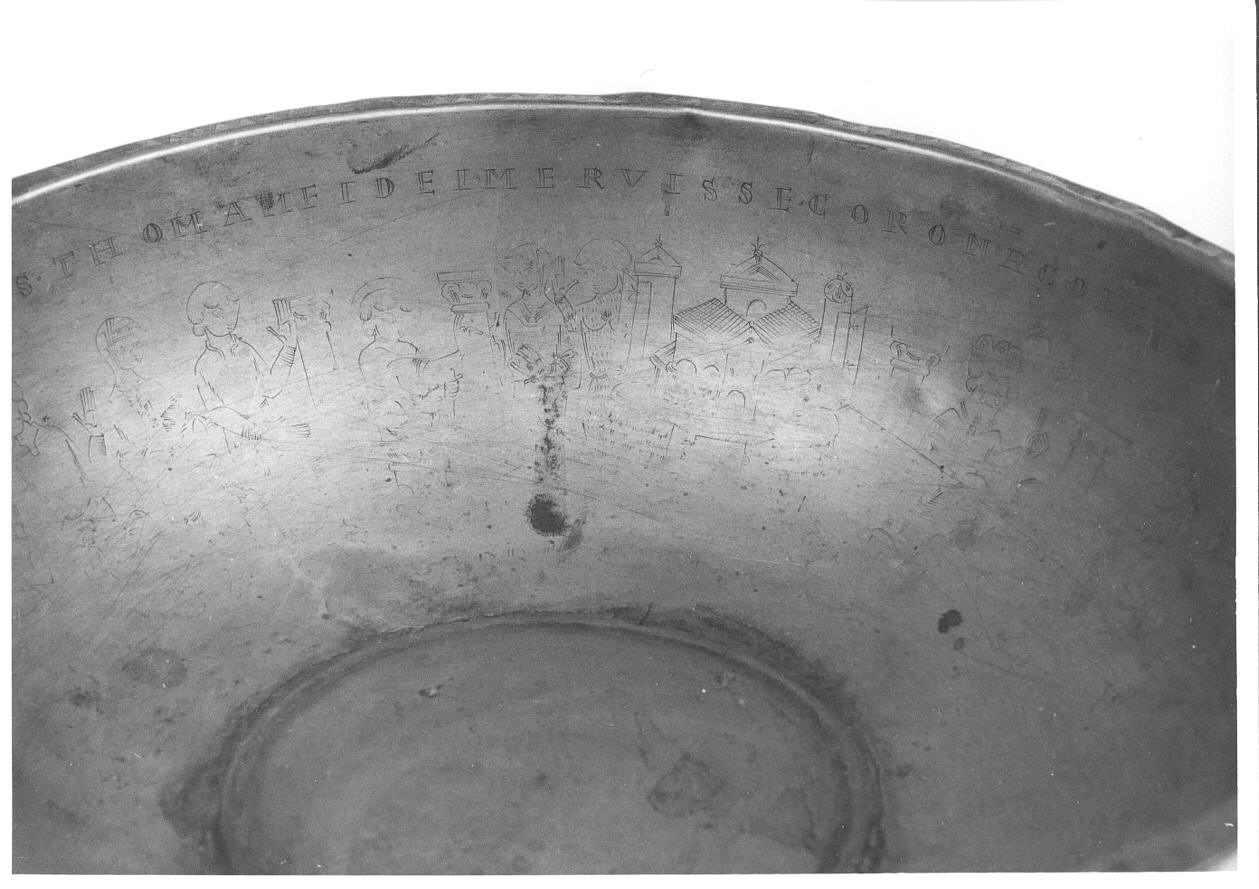 San Tommaso resuscita una donna uccisa dall'amante (decorazione, elemento d'insieme) - ambito tedesco (prima metà sec. XII)