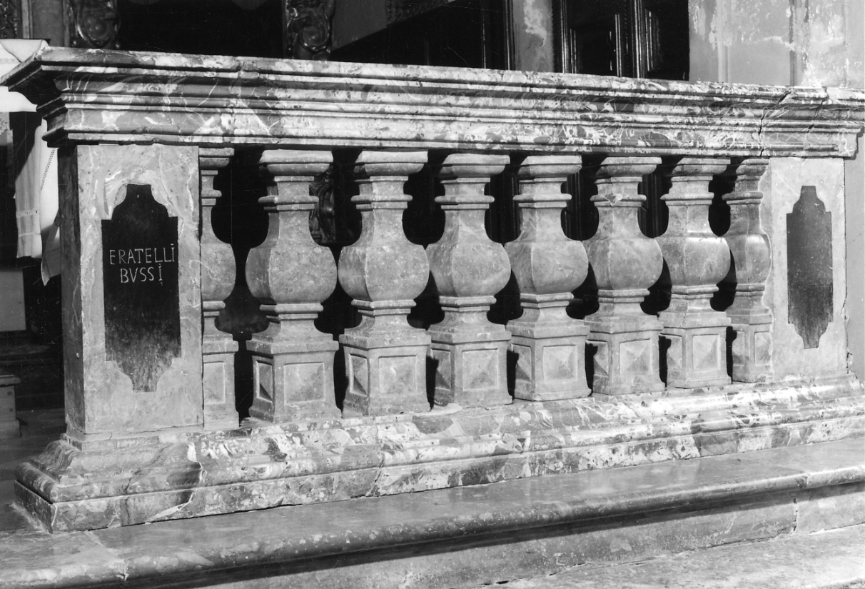 balaustrata, serie - bottega comasca (?), ambito luganese (?) (sec. XVII)