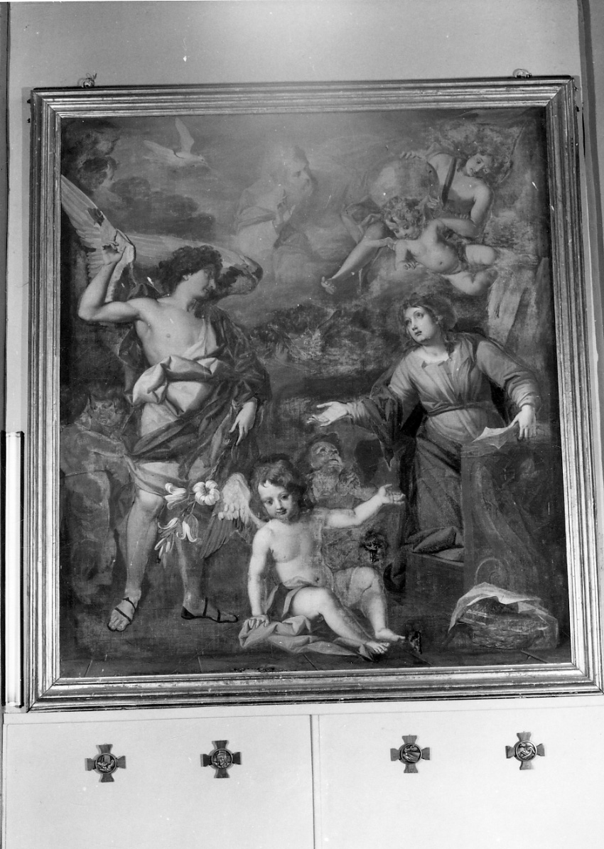 Annunciazione (dipinto, opera isolata) di Bianchi Federico (attribuito) (fine sec. XVII)