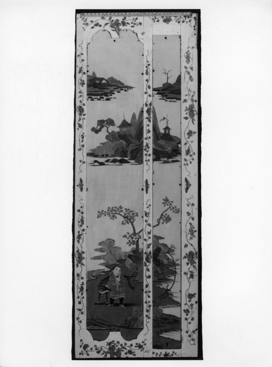 paesaggio con architetture (elemento decorativo, elemento d'insieme) di Massa Pietro, Juvarra Filippo (sec. XVIII)